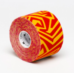 SIXTUS Kinesio Tape Tejp Wzór 5cm x 5m czerwono żółty