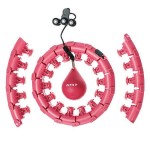 DrFit Hula Hop z obciążeniem z efektem masażu różowe