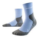 CEP Skarpety kompresyjne light merino turystyczne damskie krótkie jasnoniebieskie