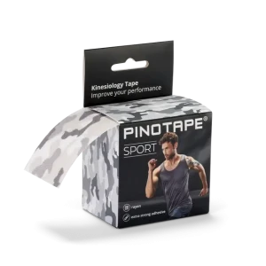 PINOTAPE Sport taśma kinesio 5cm x 5m szary moro