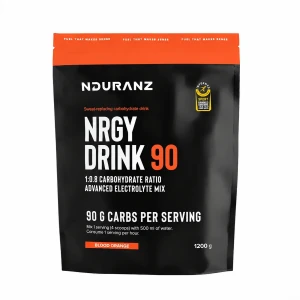 NDURANZ NRGY DRINK 90 1200G CZERWONA POMARAŃCZA - NAPÓJ WĘGLOWODANOWY Z ELEKTROLITAMI